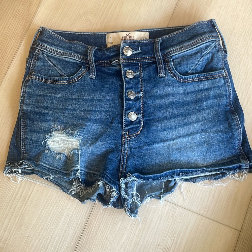 Hollister high rise jean short shorts